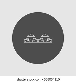 castle, tower, icon