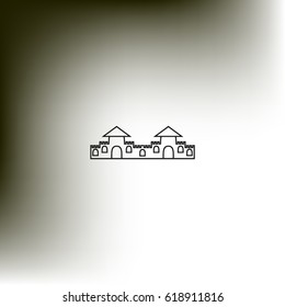 castle, tower, icon