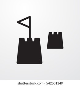 castle tower icon illustration isolated vector sign symbol