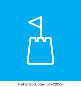 castle tower icon illustration isolated vector sign symbol