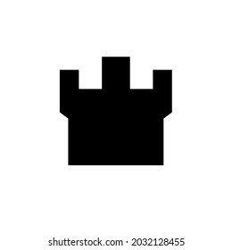 Castle Tower icon, logo isolated on white background