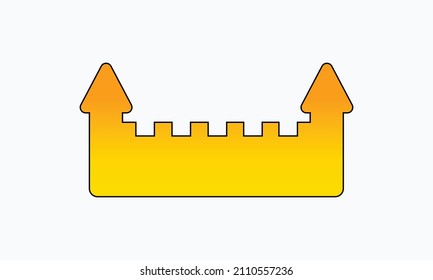 Castle Tower icon, logo isolated on white background