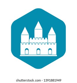 Castle tower icon. Simple illustration of castle tower vector icon for web