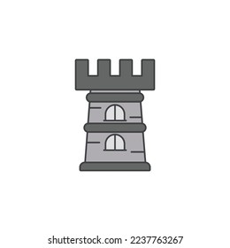 the castle tower icon is suitable for your web, apk or project with a medieval theme
