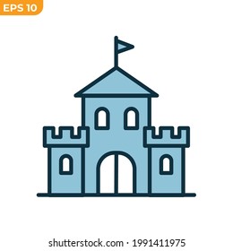 castle tower icon symbol template for graphic and web design collection logo vector illustration