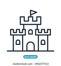 Castle Tower icon template color editable. Castle Tower symbol vector illustration for graphic and web design.