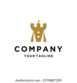 Castle tower kingdom logo design