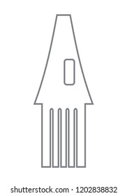 Castle tower line vector illustration