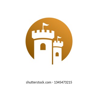 Castle Tower Logo Template, Icon, Symbol - Vector