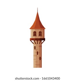 Burgturm, Vektorillustration der mittelalterlichen Festung