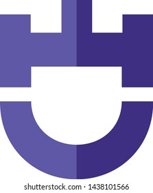 Castle tower and shield logo, icon vector design. Great for mobile app, web design, t-shirts, etc.