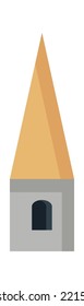 Castle tower top element. Vector illustration