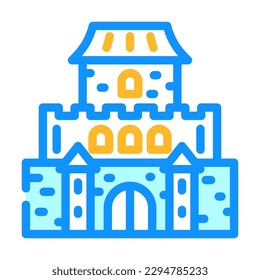 castle toy baby color icon vector. castle toy baby sign. isolated symbol illustration