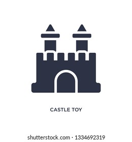 castle toy icon. Simple element illustration from toys concept. castle toy editable symbol design on white background. Can be use for web and mobile.