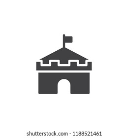 Castle toy vector icon. filled flat sign for mobile concept and web design. Sand castle simple solid icon. Symbol, logo illustration. Pixel perfect vector graphics