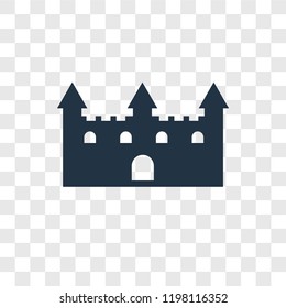 Castle toy vector icon isolated on transparent background, Castle toy transparency logo concept