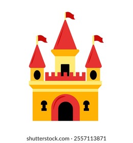 Castle Toy Vector Illustration. Whimsical Designs for Playful Spaces.