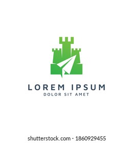 Logo-Design des Schlosses und der Reise