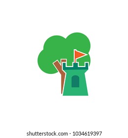 Castle Tree Logo Icon Design