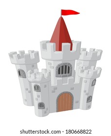 Castle -  Vector Artwork (isolated on white background).
