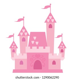 Castle vector cartoon illustration