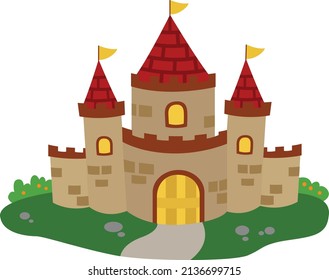 Castle Vector Clipart Cartoon for decorations or party event