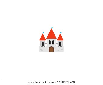 Castle vector flat icon. Isolated Castle building emoji illustration 