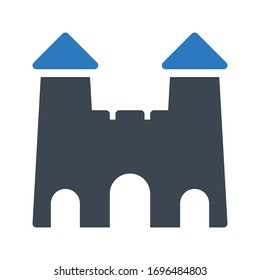icono de color de glifo vector de castillo 