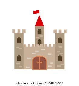 Castle vector icon. Concept illustration. Flat style