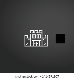 Castle vector icon. Castle concept stroke symbol design. Thin graphic elements vector illustration, outline pattern for your web site design, logo, UI. EPS 10.