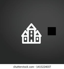 Castle vector icon. Castle concept stroke symbol design. Thin graphic elements vector illustration, outline pattern for your web site design, logo, UI. EPS 10.