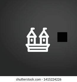 Castle vector icon. Castle concept stroke symbol design. Thin graphic elements vector illustration, outline pattern for your web site design, logo, UI. EPS 10.
