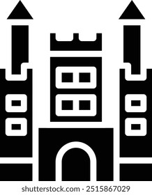 Ilustración de diseño de icono de Vector de castillo