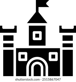 Ilustración de diseño de icono de Vector de castillo