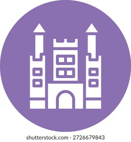 Ilustración de diseño de icono de Vector de castillo