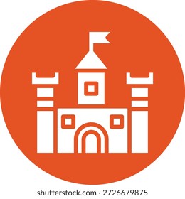 Ilustración de diseño de icono de Vector de castillo