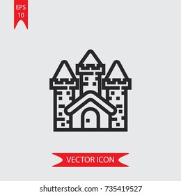 Castle vector icon, illustration symbol