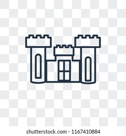 Castle vector icon isolated on transparent background, Castle logo concept