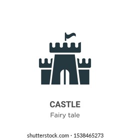 Castle vector icon on white background. Flat vector castle icon symbol sign from modern fairy tale collection for mobile concept and web apps design.