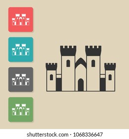Castle - vector icon. Symbol for web, infographics, print design and mobile UX/UI kit. Vector illustration, EPS10.
