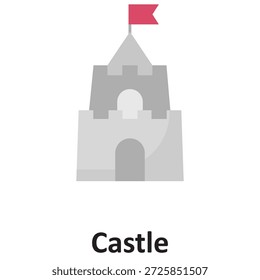 Icono del Vector del castillo que puede modificar o editar fácilmente

