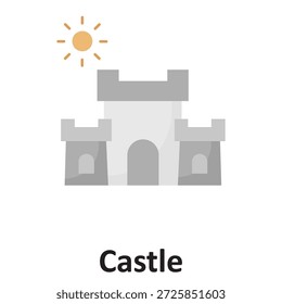 Icono del Vector del castillo que puede modificar o editar fácilmente

