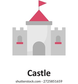 Icono del Vector del castillo que puede modificar o editar fácilmente

