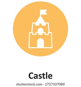 Icono del Vector del castillo que puede modificar o editar fácilmente

