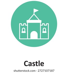 Icono del Vector del castillo que puede modificar o editar fácilmente

