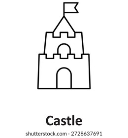 Icono del Vector del castillo que puede modificar o editar fácilmente

