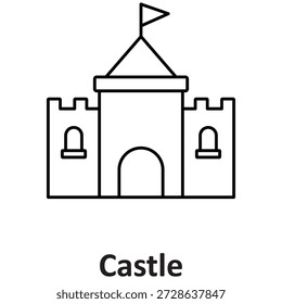 Icono del Vector del castillo que puede modificar o editar fácilmente


