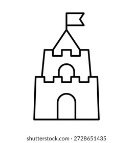 Icono del Vector del castillo que puede modificar o editar fácilmente

