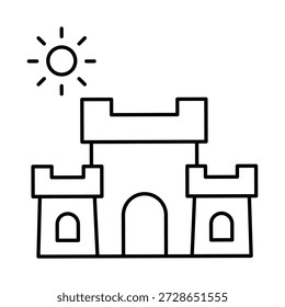 Icono del Vector del castillo que puede modificar o editar fácilmente

