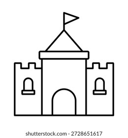 Icono del Vector del castillo que puede modificar o editar fácilmente

